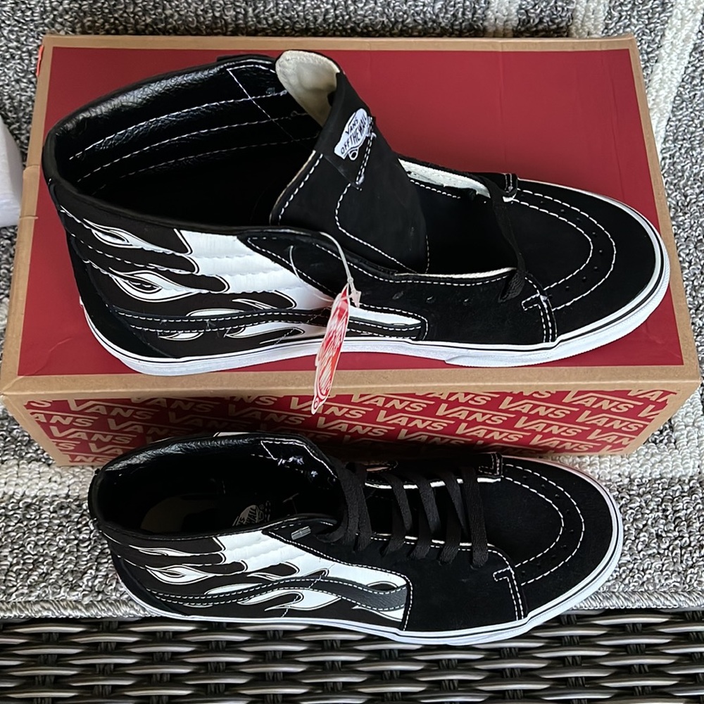Vans Sk8-Hi Flame Black/White WMNS - Picture 4 of 16